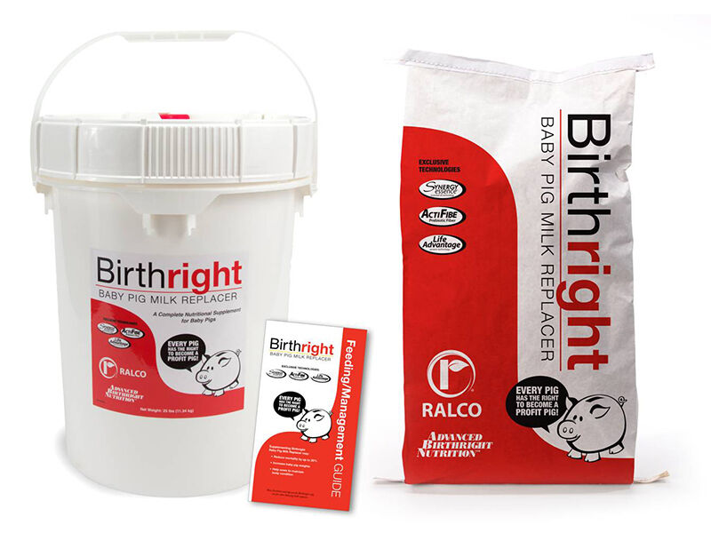 Birthright Milk Replacer Get Baby Pigs Off To The Right Start 25lb. Pail