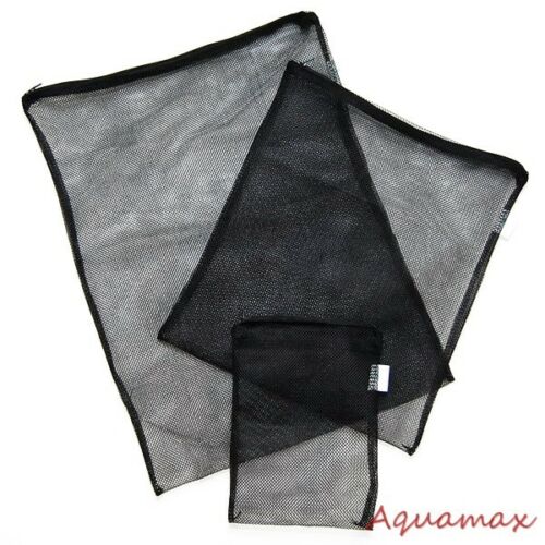 New Aquarium Fish Pond Mesh Filter Media Bags W/ Zipper 8x5.5 12x10.25 16x12