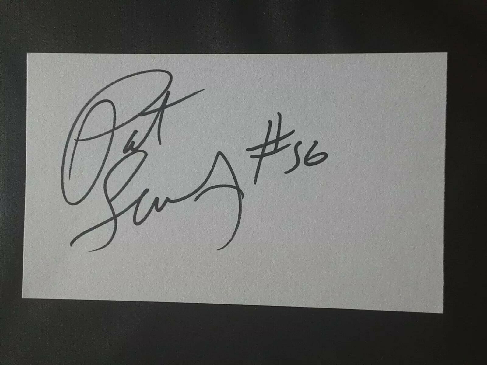 Pat Swilling New Orleans Saints Star De Signed Autographed Index Card 3x5