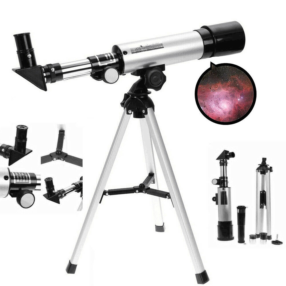 360×50mm Astronomical Refractor Telescope Refractive Eyepieces Tripod Monocula