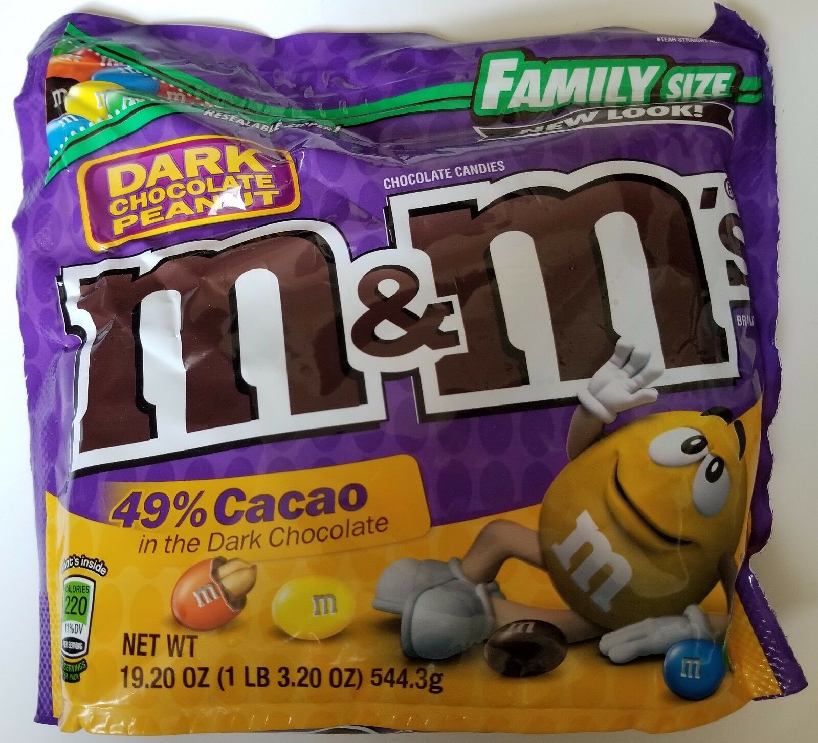 New Dark Chocolate Peanut M&m's Family Size 19.20 Oz Bag Free Worldwide Shipping