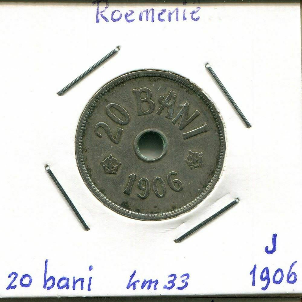 20 Bani 1906 Romania Carol I Coin #ap651.2.u