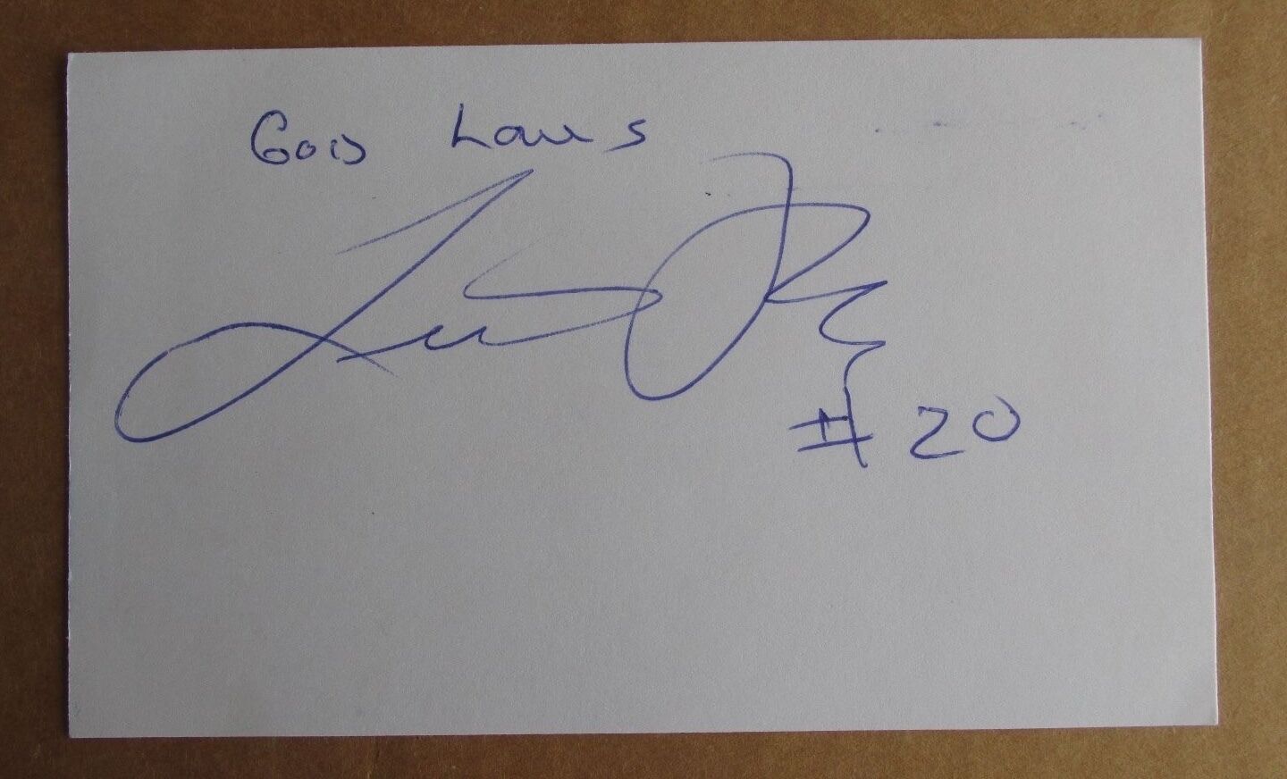 Luther Bradley Signed Autograph 3x5 Index Card 1977 National Champion Notre Dame