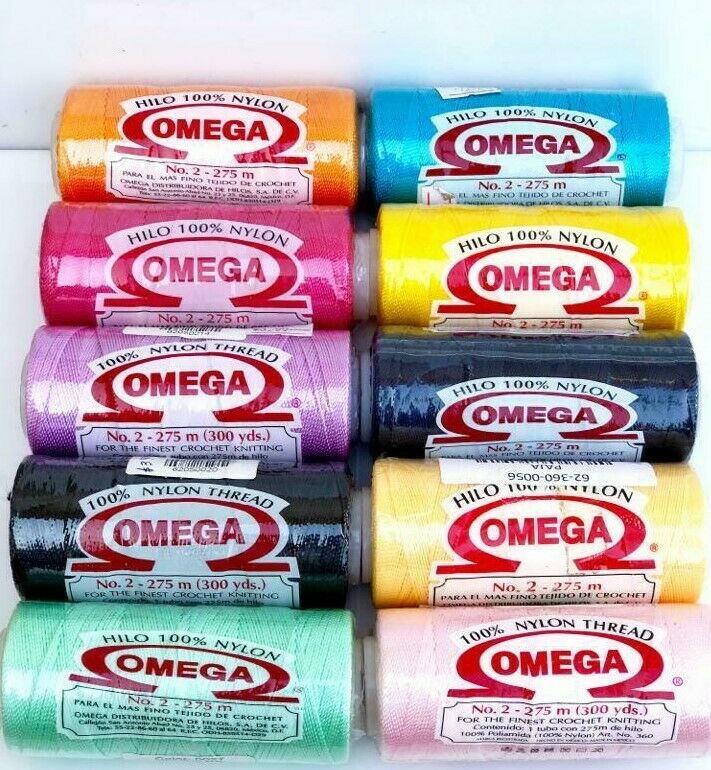 Omega Nylon Thread 100% Nylon  No. 2 - 275 M (300 Yds.)