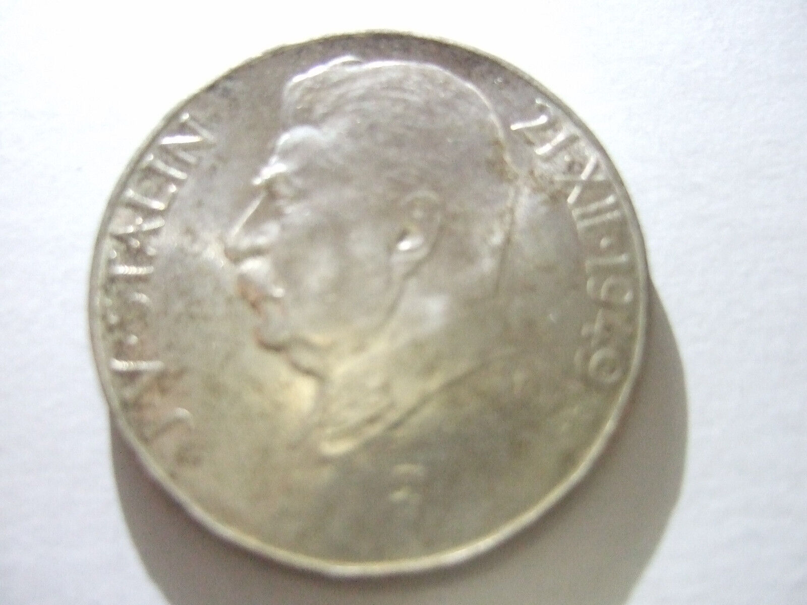 1949 Czechoslovakia 70th Birthday Josef Stalin Vintage Silver 50 Korun,crown