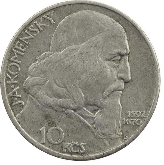 Czechoslovak Coin 10 Korun | Jan Ámos Komenský | Lion | Czechoslovakia | 1957