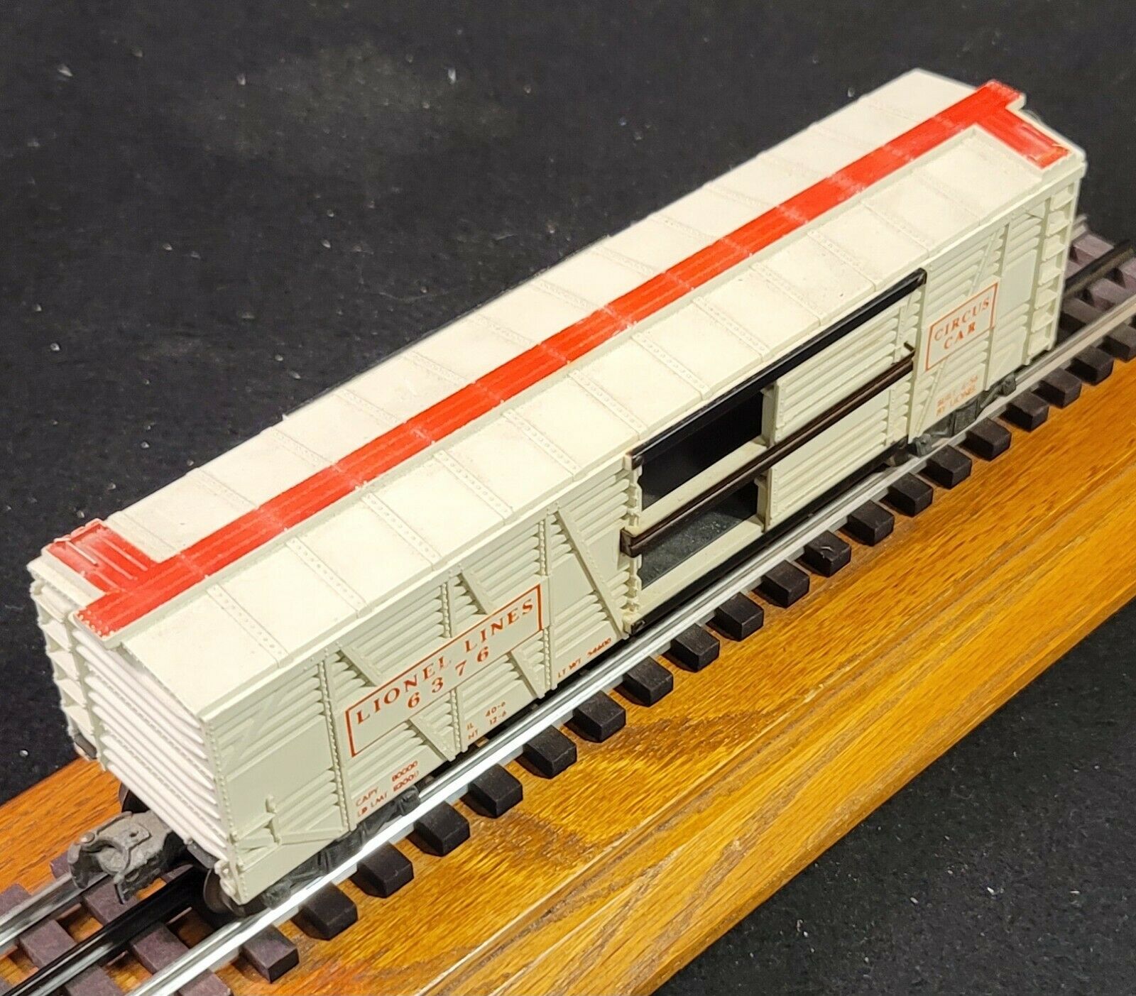 Lionel Post War Train Car 6376 Lionel Lines Double Decker Circus Car (4-56)(866)